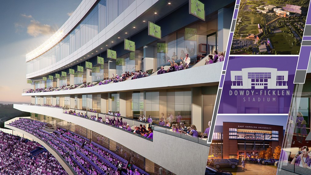 rendering stadium ecu