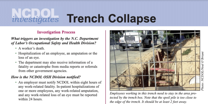 ncdol trench collapse image