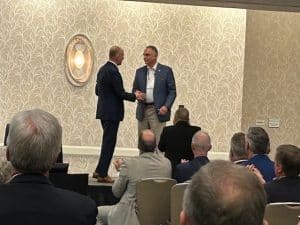 Ty Edmondson receiving the AGC President's Award for Exemplary Service