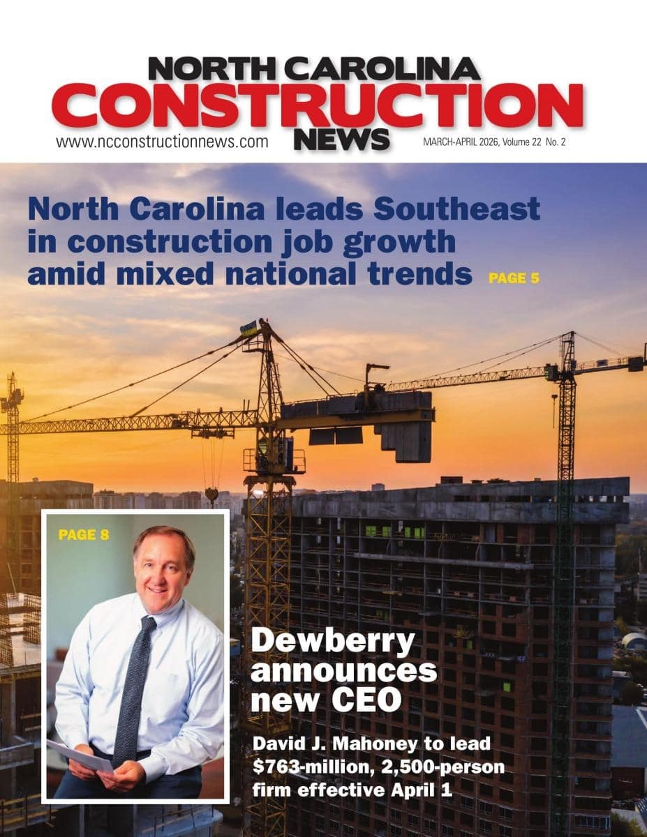 NC Construction News cover March/April 2026